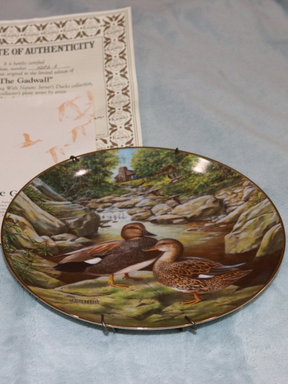 The Bradford Exchange vintage "The Gadwall" collector's plate.
